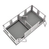XXL Large Dog Playpen Cage Pet Whelping Box Clear Newborn Puppy Safe Fence Doors