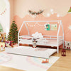 Single Size Daybed Frame Kids House Bed Wooden Platform Bed