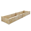 Garden 242 x 61 x 25 cm Planter Raised Bed for Flowers-Natural