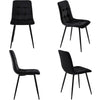 Dining Table and Chairs 4 Set Velvet Padded Seat Dining Kitchen Room Furniture