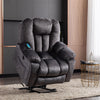 Electric Power Massage Lift Cinema Recliner Velvet Riser Heated Chair Sofa Grey