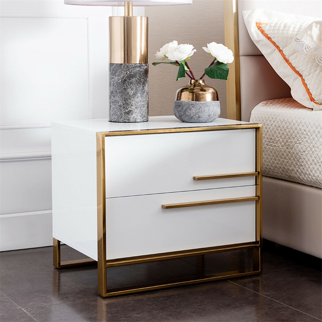 Luxuary Bedside Tables Nightstands Drawers Storage Room Kids Book Shelf Table