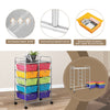 10-Drawer Storage Cart Home Organizer Storage Unit Trolley Utility Cart Colorful