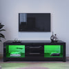 160cm High Gloss Black TV Unit Cabinet Stand with RGB LED Light Storage Drawers
