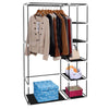 67" Tall Fabric Wardrobe Portable Closet With Hanging Rail Storage Shelving