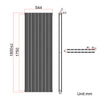Vertical Radiator 1800 Black Flat Panel Central Heating Tall Upright Modern Rads