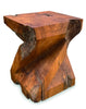 Teak Root Side Table - Z Shaped Twist Stool 40cm - Indoor & Outdoor