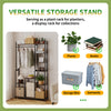 70.9" Tall Clothes Stand Wardrobe Industrial Garment Rack Storage Shelf Cabinet