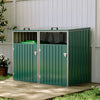 Garden Metal Bin Shed Double Wheelie Bin Storage Cover Rubbish Dustbin 2 Shed UK