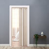 Folding Door PVC Internal Accordion Concertina Sliding Door Brown Ivory White