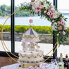 Iron Wedding Flower Arch Round Plinth Stand Double Circle Floral Balloon Holder