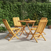 5 Piece Garden Dining Set Solid Wood Teak