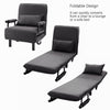 Folding Single Sofa Chair Bed Fabric Sofabed Occasional Lounge Chaise Guest Sofa