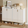 Modern Shoe Storage Cabinet, 5-Tier Wooden Shoe Cabinet with 2 Doors for Hallway
