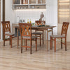 Folding Kitchen Chairs Set of 2 Dining Chairs w/Padded Seat Brown