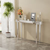 UK Modern Mirrored Glass Console Table Glam Dressing Table Bedroom Make-Up Table