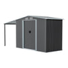 Metal Garden Shed Sheds 4 X 8 Apex Roof Outdoor Storage Tool House+Extra Storage