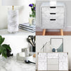 5M Gloss White Marble Vinyl Wrap Sticky Back Kitchen Self Adhesive Sticker Cover