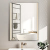 Bathroom Mirror with 3-Colors LED Lights Touch Control Wall Mounted Anti-frog