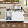 Sideboard Buffet Cabinet Kitchen Storage Cabinet with Shelves White