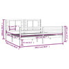 Bed Frame Solid Wood Pine 200x200 G0Z2