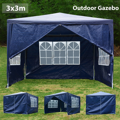 3x3M Heavy Duty Gazebo Marquee Strong Waterproof Canopy Garden Patio Party Tent