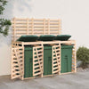 Triple Wheelie Bin Storage Solid Wood Pine M5S3
