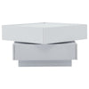 Coffee Table with 360° Rotating Square Coffee Storage Table with 2 Drawers White