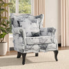Butterfly Wing Back Upholstered Velvet Armchair Accent Chair Lounge Sofa Seat