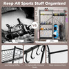 Garage Sports Equipment Organizer Golf Bag Ball Metal Storage Rack on Wheels