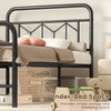 Modern Mattress Foundation Single Size Platform Bed-Black