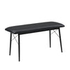 Modern Dining Table and Chairs Bench Set 4 Padded Seats Metal Frame Kitchen Home