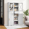 Bathroom Storage Cabinet Freestanding Floor Cabinet w/2 Doors White