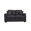 Panana 2 and 3 Seater Sofa Settee Suite in Black Fabric Sofa Deep Seat Couches