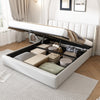 Ottoman Bed 4ft6 Double Upholstered Storage Bed Frame with LED Headboard