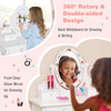 Kids Vanity Table & Stool Set Children Pretend Play Makeup Dressing Desk