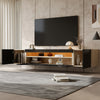Floating TV Stand w/ Smart LED Lights, Wall Mounted Storage Cabinet for 75 in TV