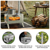 Camp Wood Stove Tent Wood Burning Stove Log with Chimney Pipe Side Racks Gloves