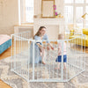 5 Panel Fireplace Fence Baby Pet Safety Gate Playpen Adjustable Room Divider
