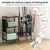 Fishing Equipment Organizer Fishing Rod Holder Gear Organizer on wheels