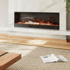 12 colour LED Fireplace Media Wall Fire Wall Mounted Standing Electric Heater