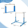 Kids Foldable Gymnastics Bar Adjustable Horizontal High Bars Home Training Gym