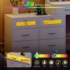 Dressing Table with LED Light Mirror Chest of Drawers Vanity Makeup Desk Bedroom