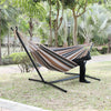 2-Person Hammock with Premium Canvas & 200KG Capacity Metal Stand Hammock Garden