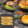 Cast Iron Casserole Dish Pot Pan Cooked Camping Stew Dutch Oven Stockpot Skillet