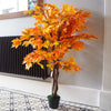 Maple Acer Artificial Tree Orange Yellow Autumn Colours Large 125cm