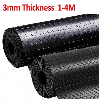 3MM Rubber Flooring Matting Heavy Duty Mat Anti Slip Garage Checker 1M wide