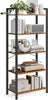 5-Tier Bookshelf, Bookcase, Shelving Unit, for Office, Study, Living Room BROWN