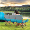 3 Person Folding Camping Chair Heavy-Duty Camp Couch Portable Beach Chair