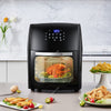 Digital Air Fryer Oven with Visible Window, 60-Minute Timer, 12L, 1800W, Black